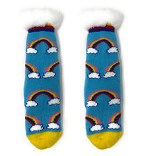 Kids Sherpa Slipper Sock - Happy Days