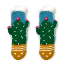 Kids Sherpa Slipper Sock - Cactus Hugs