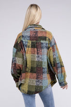 Loose Fit Buttoned Down Check Shirt Jacket