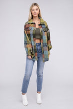 Loose Fit Buttoned Down Check Shirt Jacket