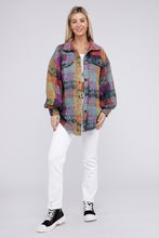 Loose Fit Buttoned Down Check Shirt Jacket