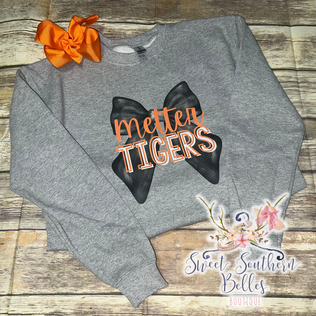 Metter Tigers Bow Sweatshirt