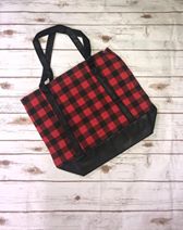 Red & Black Buffalo Check Handbag