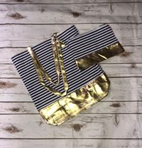 Navy/White Striped Bag Tote Set