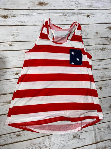 Red, White Star Bow Back Tank