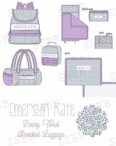 Emersyn Kate Dainty Floral Luggage