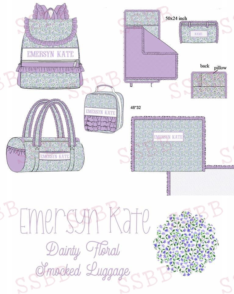 Emersyn Kate Dainty Floral Luggage