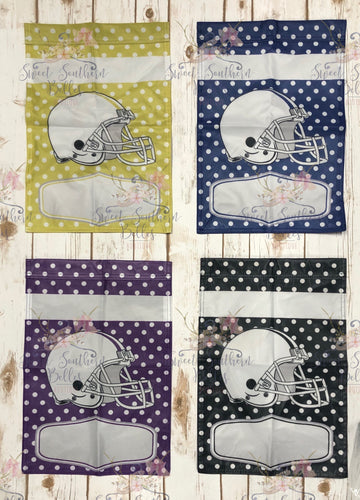 Polka Dot Football Helmet Garden Flags